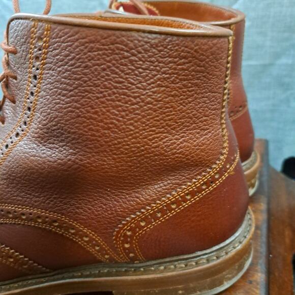 Florsheim by Duckie Brown Wingtip Dress Boots Brogue Leather Mens size 10 D - Picture 8 of 13